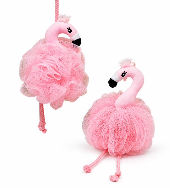 Flamingo Shower Pouf